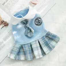 Pet Outono E Inverno Lã Jk Vestido Xadrez Cães Pequenos Médios Teddy Cão Gato Roupas Suprimentos Atacado