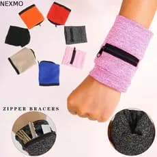 NEXMO Carteira De Pulso Faixa De Suor Correndo Esporte Cinta Protetores De Mão Bolsa Protetor Sweatband