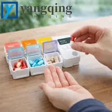Estojo Inteligente Para Comprimidos YANGQING , Organizador Semanal De Grande Capacidade Com 7 Treliças , Caixa Viagem Co