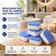Pastilhas Limpeza de Máquinas de Lavar Roupas  e Lava Louças Efervescentes Multifuncional