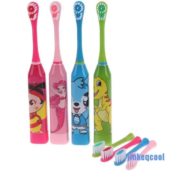 [jinkeqcool] Escova de Dentes Elétrica Infantil 1 unidade Escova de Dentes Sônica Potente para Crianças