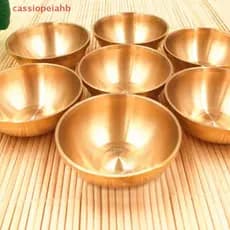 Suprimentos de Meditação Budista em Cobre para Budistas Tibetanos - Mini Tigela de Latão