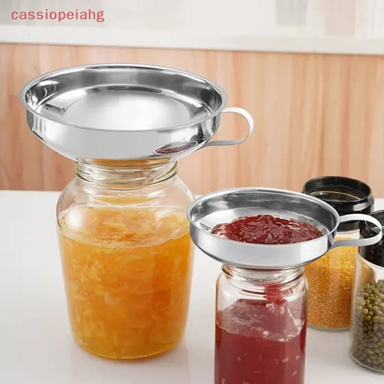 Funil de filtro de aço inoxidável de boca larga, anti-vazamento, utensílio de cozinha para óleo e vinho.