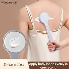 Aplicador Multifuncional de Loção e Pomada WoodAron, Escova de Limpeza Corporal com Cabo Longo, Escova para Banho nas Co