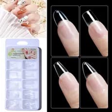 100 peças de unhas postiças transparentes sem emendas, ferramentas de manicure, decoração de unhas artificiais, ferramen