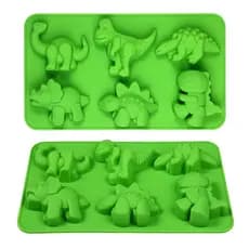 Forma de Silicone para Bolo de Dinossauro, Utensílio para Confeitaria, Bandeja para Chocolate e Sabonete com Tema de Din