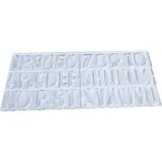 Guia de Roteamento de Letras Maiúsculas Colini - Estêncil de Acrílico com 26 Letras do Alfabeto e 10 Números para Marcen