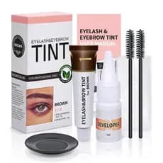 Kit de Coloração para Sobrancelhas e Cílios, Kit Profissional para Coloração de Cílios e Sobrancelhas, Conjunto de Color