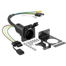 Adaptador de Fiação Multi-Tow de 4 Vias (Plana) para 7 Vias (Tipo Lâmina) para RV e 4 Vias para Reboque com Suporte de M