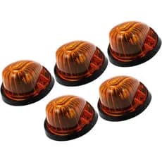 5 peças de Luzes de Teto (Top Cab Marker Light) com Lentes Amarelas e Luz LED Amarela para Chevrolet C30 C20 K30 K20 197