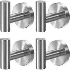 Ganchos para Toalhas Kruodop para Banheiro, 4 Unidades de Suporte de Toalhas para Montagem na Parede, Gancho para Roupão