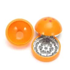 Esmagador de Bolas Laranja de 3 Camadas 58mm com Dentes de Metal Afiados, Brinquedos de Desenho Animado Fofos, Presente