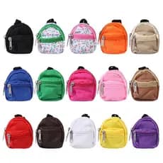 Mochila Mini para Bonecas com Zíper, Brinquedo Infantil, Decoração de Casa de Bonecas, Acessórios BJD, Es