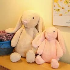 Coelho de pelúcia de orelhas compridas, adequado para meninas, presente para a Páscoa e o Dia dos Namorados.