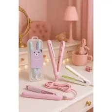 Mini Chapinha Portátil Bivolt Cerâmica Compacta Anti Frizz Prancha De Cabelo Cores Sortidas
