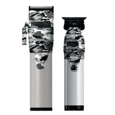 Kit Máquina Corte Acabamento Boost Plus Edição Limitada Camuflada Cinza Brushless BabylissPRO Bivolt
