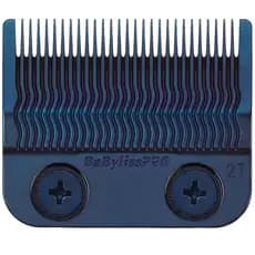 Lâmina Máquina Cortar Cabelo MIM Fade 27 Dentes Azul Detalhamento Ultrapreciso BabylissPRO FX8027BL