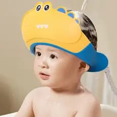 Touca de Shampoo infantil ajustável para bebê touca de banho de retenção de água à prova d'água
