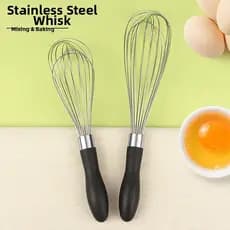 Batedor Manual de aço inoxidável de 33/40 cm para bolo, creme, ferramenta para assar