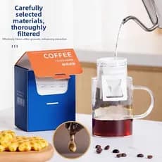 Saco de filtro de café de orelha suspenso descartável de qualidade alimentar Caixa de fermentação manual por gotejamento