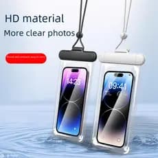 Bolsa De Telefone De Natação Impermeável Transparente , Compatível Com Tela Sensível Ao Toque , Portátil Pendurado No Pe