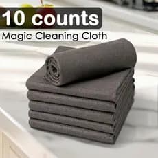 10 panos de limpeza mágicos espessos, pano de microfibra sem manchas, toalha de fibra mágica reutilizável, pano de limpe