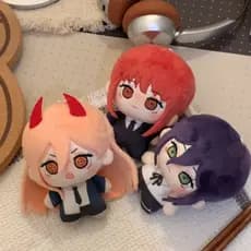 Boneco de Algodão Chainsaw Man de 10cm, Makima, Power, Reze, Chaveiro de Pelúcia, Personagem de Anime, Brinquedo Macio p