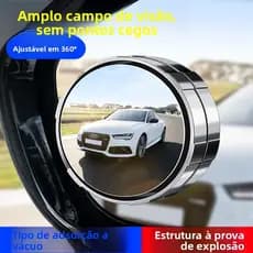 Carro invertendo ampliação espelho retrovisor tipo ventosa invertendo ferramenta útil refletor de 360 graus ajustável gr