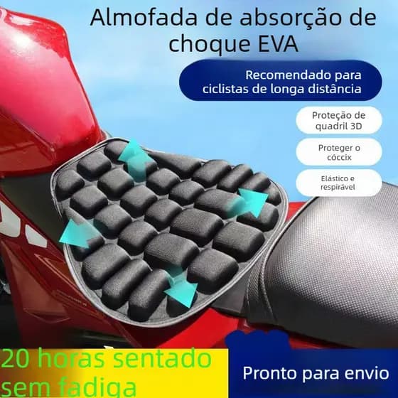 Almofada de assento da motocicleta capa de assento da motocicleta capa de isolamento térmico Scooter absorção choque Sun