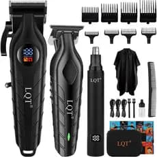 Máquina de Cortar Cabelo para Homens, Conjunto Profissional de Máquina de Cortar Cabelo Masculina com Display LED, Kit d