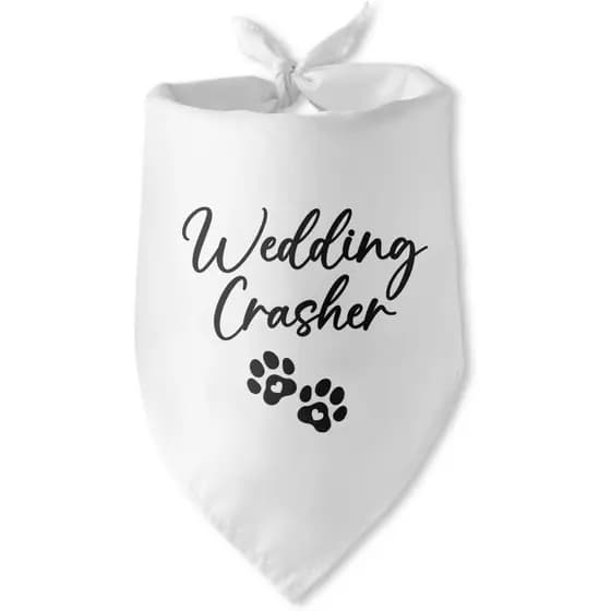 Bandana para Cães Crasher, Presentes de Noivado para Casais, Acessório para Fotos de Anúncio de Noivado, Acessórios de L