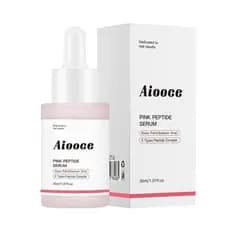 Sérum de Peptídeos Rosa com 5 Peptídeos e PDRN de Rosa, Clareador para Manchas Escuras, Ácido Tranexâmico e Alfa Arbutin