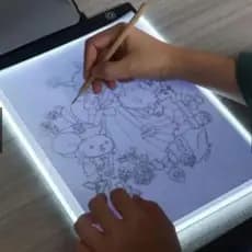 Prancheta de Desenho A5 (24cm x 15cm) com Tablet Gráfico LED USB para Arte Eletrônica, Escrita e Pintura