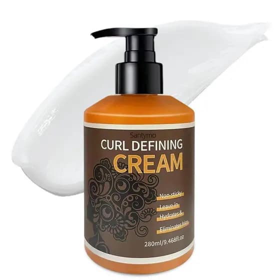 Creme Definidor de Cachos com Óleo de Coco, Óleo de Abacate e Óleo de Rícino, Creme Anti-Frizz para Cabelos Cacheados, G