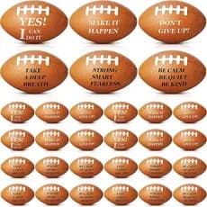 Blulu 30 Bolas Esportivas para Crianças com Frases Motivacionais, Mini Bolas Anti-estresse para Crianças e Adultos, Brin
