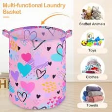 Cesto de Roupa Suja Infantil Beinou 43,3L Impermeável, Cesto de Roupa Suja para Bebês, Cesto Organizador de Brinquedos d