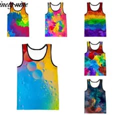 Tendências de Coletes Masculinos 2026: Estampas com respingos de arco-íris e padrões de nebulosas coloridas, estilo de a