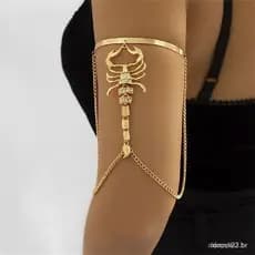 Pulseira de Franjas com Strass Uequilibrium Punk Hip Hop para Mulheres e Homens Joias Góticas de Escorpião Nova