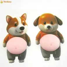 Adesivos MEDUSA Shiba Inu , Para Barriga De Cachorro Chubby Espremíveis