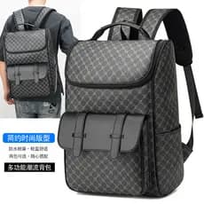 Mochila masculina moderna em PU, mochila para o dia a dia, bolsa de viagem, mochila escolar para estudantes universitári