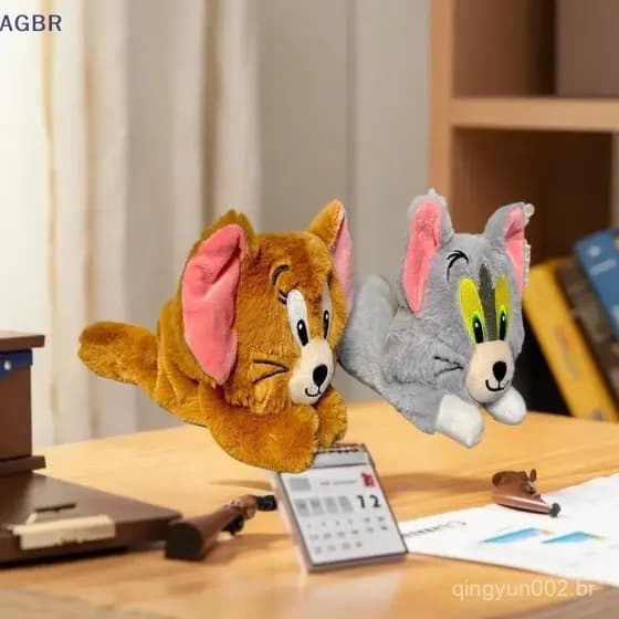 [AGBR] Estojo De Lápis Kawaii Tom E Jerry De 1 Peça Anime Fofo Desenho Animado Grande Capacidade Bolsa De Armazenamento