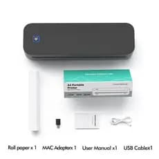 Impressora Térmica Mini de Alta Definição, Impressora Portátil A4 Sem Tinta para Celular, Bluetooth, Transferência de Ta