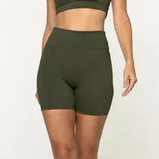 Short Academia Feminino Poliamida Cintura Alta Shorts Fitness Treino Zero Transparência