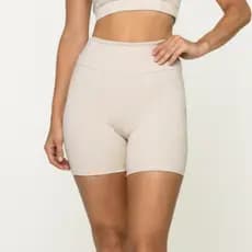 Short Academia Feminino Textura Poliamida Cintura Alta Plus Size Shorts Fitness Treino Zero Transparência