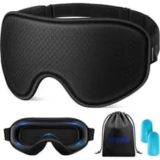 Máscara de Dormir WAOA para Homens e Mulheres: Máscaras Oculares Opacas para Dormir - Máscara Ocular Respirável, Macia e