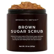 BrooklynBotanyBrownSugarBodyScrub - Esfoliante Hidratante para Corpo, Rosto, Mãos e Pés - Combate Acne, Linhas Finas e R