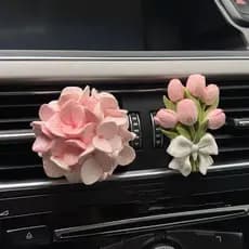 Aromatizador de ar para carro com tulipa e hortênsia, difusor de flores de alta qualidade para saída de ar, decoração in