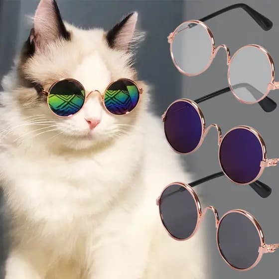 Óculos para animais de estimação, óculos engraçados estilo hip-hop, óculos de sol para gatos e cães, acessórios da moda,