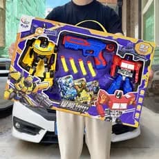 Brinquedo para Meninos, Modelo de Robô Transformador, Pistola de Dardos Macios, Carro de Brinquedo Optimus Prime, Conjun