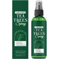 O condicionador sem enxágue com óleo de tea tree para alívio térmico do couro cabeludo alivia a coceira e a secura do co